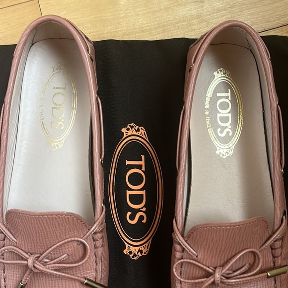TODS Leather Gomino Driving Loafers Tan Sz 39 - Picture 10 of 13